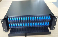 1U Panel Patch serat optik SC/APC laci optik Model tunggal LC Rackmount Server ODF Fiber untuk jaringan GSM FTTH