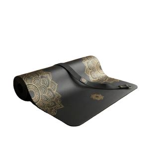 Tapete de <span class=keywords><strong>Yoga</strong></span> de PU de 6mm con Líneas de Alineación para <span class=keywords><strong>Principiantes</strong></span>, Antideslizante, Ecológico, Portátil, Resistente al Estiramiento, Correa de Transporte de Longitud Personalizada - Product Image 1