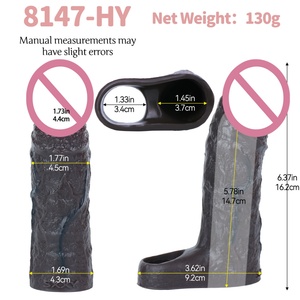 Extensor de Pene SXXY de 6 Pulgadas, Funda para Pene Negra, Accesorio para Pene, Condón Reutilizable, Juguetes Sexuales para Parejas - Product Image 2