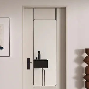 High quality four comer arc iron framed hanging over door mirrors hang bedroom door front mirrors