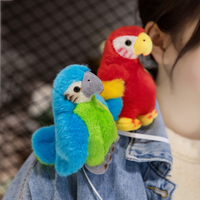 Debout épaule perruche Panda raton laveur en peluche poupée mignon animal dessin animé en peluche épaule aimant poupée cadeau