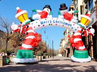 WINSUN Vente saisonnière Modèles de poupées gonflables Père Noël de Noël Personnages de Noël Attractions gonflables