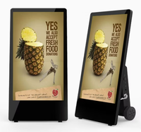 Kiosque publicitaire LCD sur pied, 43 pouces, haute luminosité, affichage numérique interactif mobile