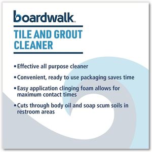 Nettoyant liquide jetable pour carrelage et coulis Boardwalk BWK4846, 32 oz, parfum menthe et feuilles vertes, 12 cartons - Product Image 2