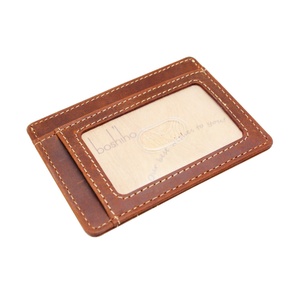 Hot Sale Crazy Horse Men's Wallet Thin RFID Blocking Slim Minimalist Anti Lost Card Holder Smart Leather Wallet - Product Image 2