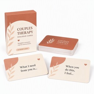 Tarjetas de Diálogo para Terapia de Parejas, Tarjetas de Comunicación Personalizadas para Relaciones, Paquete de Sesenta, Venta al Por Mayor de Fábrica OEM - Product Image 1