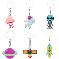 Porte-clés personnalisé astronaute de l'espace Porte-clés pendentif extraterrestre mignon de dessin animé Porte-clés cadeau