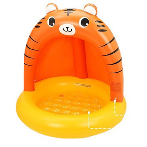 Piscine gonflable en forme de tigre 100x90cm, jeu aquatique extérieur pour enfants, en PVC - Product Image 5