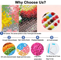 Peinture Diamant Personnalisée Fleurs Kits de Peinture Diamant DIY 5D Perles de Résine Décoration Murale Artistique