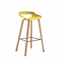 Moderner Massivholz-Barhocker mit Verstellbarer Drehfunktion und Ergonomischem Schwarzen Sitz, Langlebig für Zuhause oder Bar