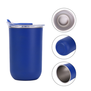 Taza de metal reutilizable de doble pared de 350ml con logotipo personalizado, taza de café de viaje con aislamiento resistente a los olores - Product Image 1