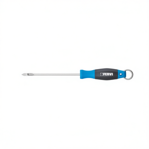 Fervi Slotted <b>Screwdriver</b> 100mm Plastic Handle DIY Grade Hangable - Product Image 2