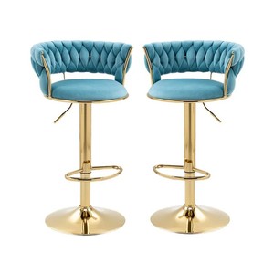 Nordic Kitchen Counter <b>Bar</b> <b>Stool</b> Chair Modern Velvet <b>Swivel</b> Adjustable Lifting High Rotate <b>Bar</b> <b>Stools</b> <b>Bar</b> Chairs With Footrest - Product Image 6