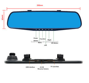 Anstar — caméra de tableau de bord avec rétroviseur, enregistreur vidéo, écran 4.3 pouces, FHD, 1080P, double objectif, DVR - Product Image 2