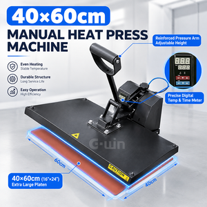 Máquina de Prensa de Calor Manual Gwin Guangzhou de 40*60 cm para Camisetas, Nueva, con Tinta DTF, Certificación CE - Product Image 1