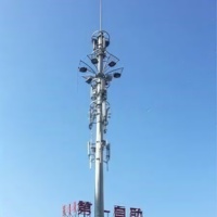 Tour de télécommunication monopôle en acier galvanisé à chaud de 10m à 60m, sectionnelle et polygonale, pour antenne de station de base cellulaire 5G