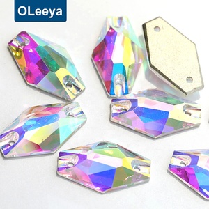 Venta directa de fábrica mejor calidad brillante K9 vidrio costura Strass cristal <span class=keywords><strong>AB</strong></span> coser en diamantes de imitación para vestidos de baile - Product Image 1