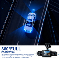 Cámara DVR para Auto de 2 Pulgadas y 1080P con Cuatro Lentes (Y107) en Venta Inmediata. Incluye cámaras interiores izquierda, interior derecha y trasera de 480P