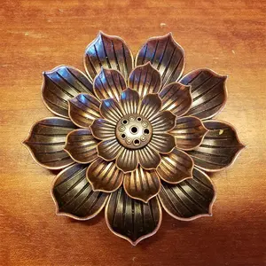 Portaincenso in metallo lotus decorazioni per la casa in metallo decorazioni per la casa in oro encens holdw bruciatore di incenso supporto per bastoncini catcher bruciatore di incenso in oro