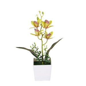 Orchidées Phalaenopsis artificielles en pot Yiwu Datuo Florist, 20x27cm, décor réalistique pour la maison et la décoration des chambres d'hôtes - Product Image 5