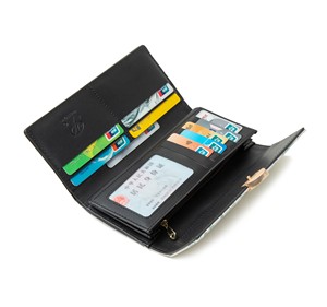 Cartera PRETTYZYS 2022 con Estampado de Hojas de Seda a la Moda, Decoración con Logotipo Circular Grande, Cartera para Mujer - Product Image 3