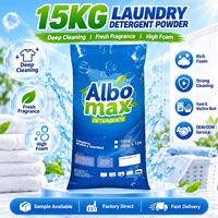 Détergent en poudre parfumé bleu brillant de haute qualité OEM 15kg Détergent en poudre en vrac Meilleur vendeur en Amérique du Sud