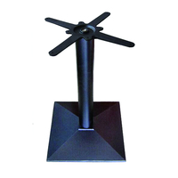 Piétement de table carré en fonte de sable lourd 450*450mm avec pied de nivellement réglable, monopied, pour table commerciale
