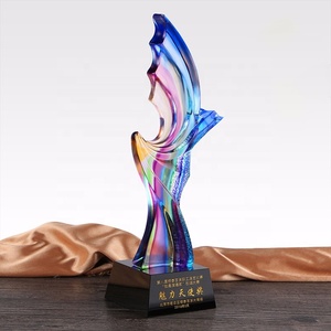 Chất lượng cao tùy chỉnh thiết kế mới <span class=keywords><strong>liuli</strong></span> màu men pha lê <span class=keywords><strong>Trophy</strong></span> - Product Image 3