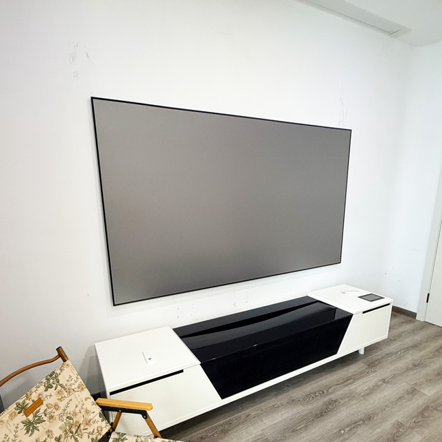 Full Viewing Angle ALR Fixed Frame Projector Screen 16:9 Multi Size Wall Mounted Ust Long Throw Laser Anti Light Screen