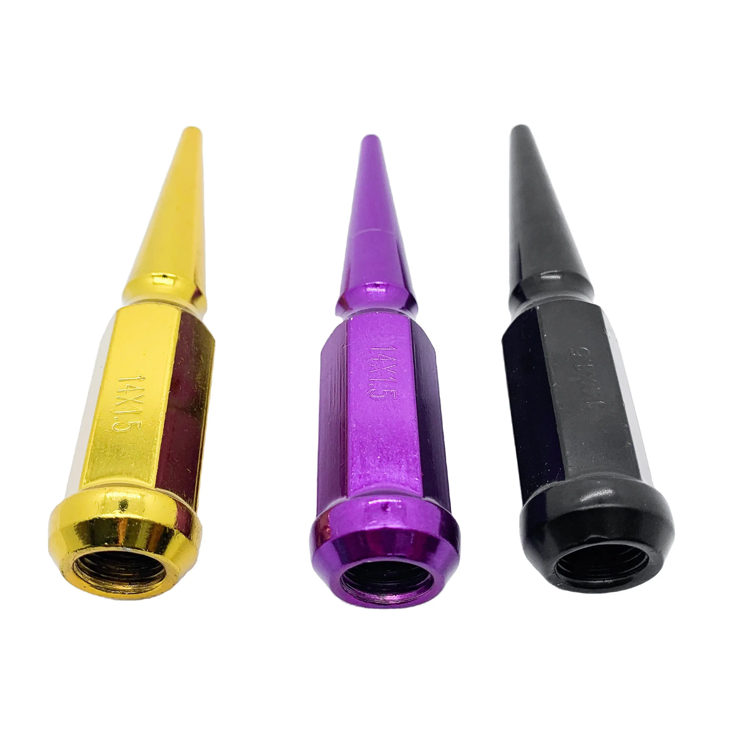 Hold sale Factory wholesale aftermarket racing car M14*1.5 spike lug nuts racing wheel lug nuts spike