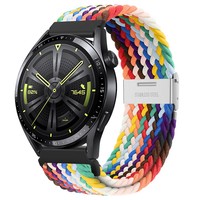Bracelet de montre en nylon tressé avec fermoir à pression, compatible avec les montres GT 3/4/5/6 Pro 20/22 mm