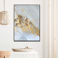 Toile abstraite peinte à la main sur mesure, peinture murale unique pour la décoration d'hôtels et de salons
