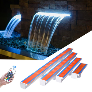Cascada de Agua para Exteriores, Fuente de Descenso de Agua, Cascada de Piscina de Plástico ABS con Diseño Moderno - Product Image 1