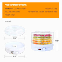 Déshydrateur Électrique 12 Niveaux pour Légumes et Fruits, Idéal pour Friandises pour Animaux et Épices, Sans BPA, Qualité Alimentaire, Machine de Séchage Domestique