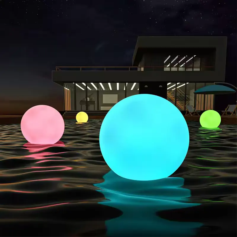 Vendita calda impermeabile RGB 16 colore che cambia due vie di utilizzo Led acqua galleggiante palla luce per il Festival decorazione della piscina di nozze