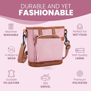 Muestra Gratis de Bolsa para Premios de Perro con Cierre, Bolsa Portátil para Viajes, Bolsa de Entrenamiento para Mascotas con Dispensador de Bolsas para Excrementos, Accesorios para Mascotas - Product Image 2