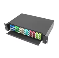 1U Panel Patch serat optik SC/APC laci optik Model tunggal LC Rackmount Server ODF Fiber untuk jaringan GSM FTTH