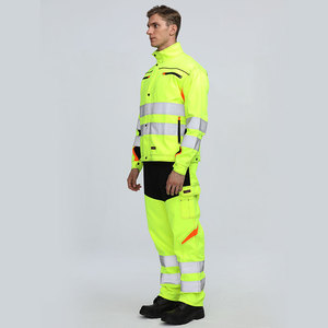 Nuovo Design personalizzato abbigliamento ad <span class=keywords><strong>alta</strong></span> <span class=keywords><strong>visibilità</strong></span> lampeggiante riflettente abbigliamento protettivo minerario resistente al fuoco giacca di sicurezza - Product Image 5