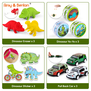 OEM Artículos para Fiestas de Dinosaurios, Rellenos para Bolsas de Regalo de Cumpleaños de Dinosaurios, Yo-yo de Dinosaurio, Borrador, Pegatina, Coches de Juguete Metálicos con Retrofricción para Niños - Product Image 2