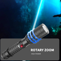 Lampe de plongée LED étanche Helius en aluminium avec ailettes de refroidissement et anneau anti-roulement pour la plongée sous-marine et le snorkeling