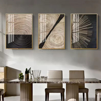 Peinture décorative abstraite moderne peinture en porcelaine de cristal de mode feuille d'or