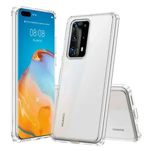 Transparent Mobile Phone Cover Case For Huawei P40 pro plus acrylic Shockproof Full-Body Protective handphone casing