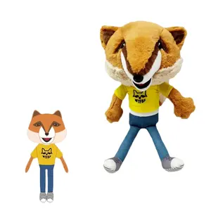 high quality animal plush fox toys with suit custom plush toys Animal Plush Stuffed Soft Orange Fox Toy in Clothes