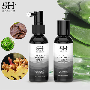 Huile assombrissante pour cheveux bio naturelle de haute qualité favorise la production de mélanine améliorer la santé du cuir chevelu sérum épilateur pour cheveux gris