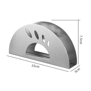 Boîte à mouchoirs en acier inoxydable Hotel Western Restaurant KTV Bar Coffee Tea House Desktop Iron Art Vertical Storage Tissue Holder - Product Image 6