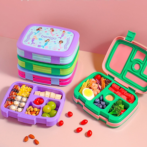 Microwave Kids Lunch Boxes Silicone Food Storage Container Kitchen Loncheras Bento Foldable Collapsible Silicone Lunch Box Set