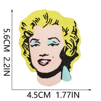 Offre Spéciale : Patch en tissu thermocollant en feutre brodé, motif Œil de pêche, Crâne, Lèvres, Rose, Femme, pour la décoration de vêtements et sacs
