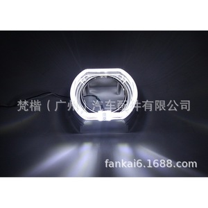 FANKAI 2,5 et 3 pouces, caches de phares LED automobiles décoratifs carrés intégrés Angel Eye, pour phares Bi-Xénon, pour le marché international - Product Image 2