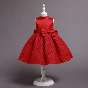 Gaun bunga anak perempuan MQATZ desain indah Satin anak-anak 3 hingga 10 tahun gaun pertunjukan anak-anak DS001