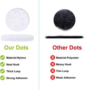 Caractéristique résistante à la chaleur de taille personnalisée auto-adhésive double face en nylon polyester points crochet et boucle - Product Image 4